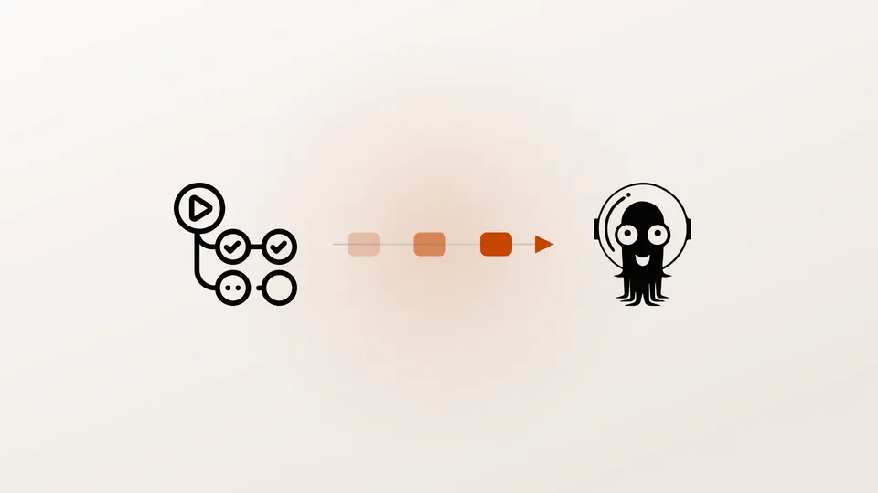 One long grey bar above a row of eighteen short, separate orange blocks.